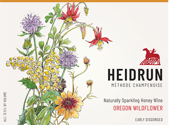 Oregon Wildflower mead lable