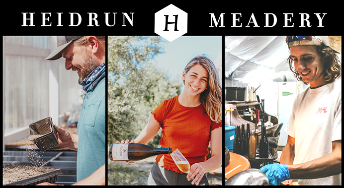 careers at Heidrun Meadery. Image of planting, serving and production